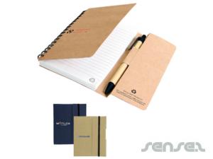 Recycled Tucker Notebook &amp; Pen Sets (Small)
