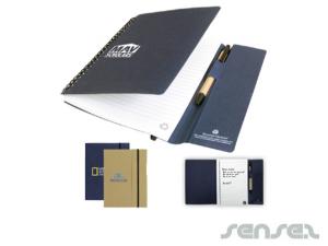 Recycled Tucker Notebook &amp; Pen Sets (A5)