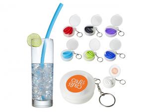 Reusable Silicone Straws With Keyring