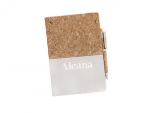 Eco Cotton & Cork Notebooks With Pen (A5)