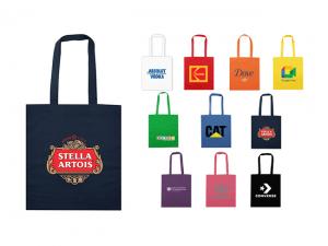Branded Colourful Cotton Calico Bags (140gsm)