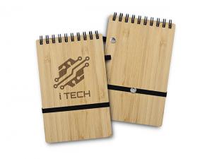 Bamboo Spiral Recycled Notepads (A6)