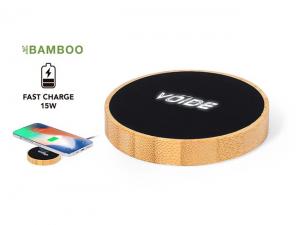 Eco-Friendly Round Bamboo Wireless Chargers