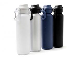 Recycled Aluminium Drink Bottles (600ml, Carabiner Hook)