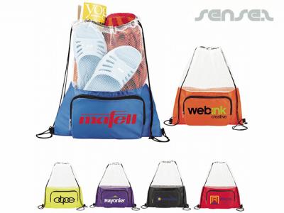 Mesh Top Drawstring Backpacks