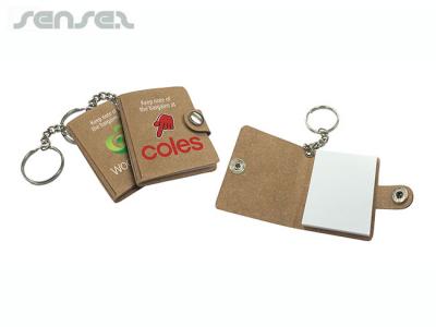Mini Leather Keychain Sticky Notes