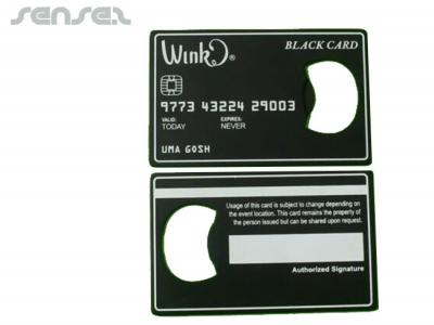 ブラックプラチナクレジットカードBottleopeners