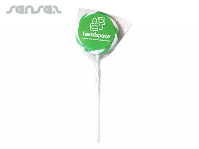 Twist Green & White Lollipops