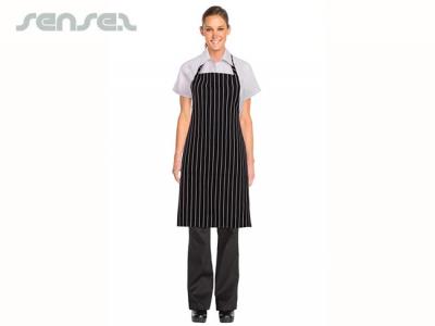 Chef Aprons Black Stripes Sml