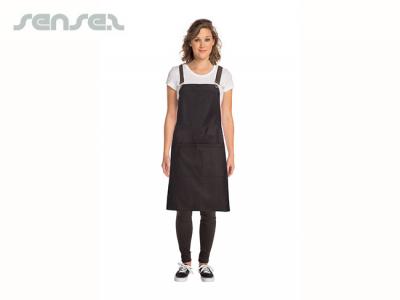 Metro Cross Back Aprons Black