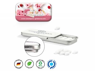 Flat Mint Boxes With Doming Label