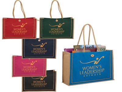 Surry Jute Taschen mit Kn&ouml;pfen