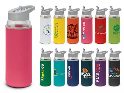 Borosilicate Glass Drink Bottles With Neoprene Sleeve (700ml)