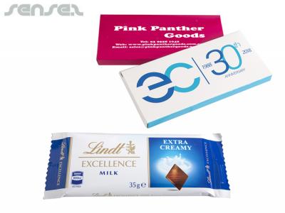 Lindt Bars in Branded Full Colour Branded Box (35g)
