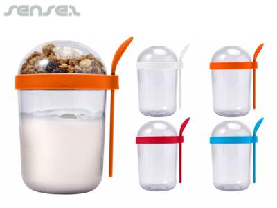 Healthy Plastic Breakfast Snack Cups (530ml)