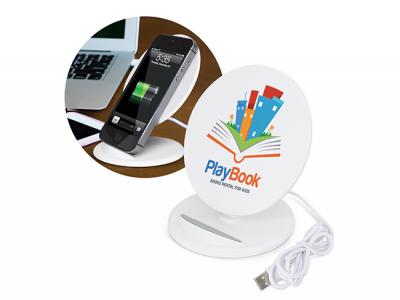 Disc Full Colour Wireless Charger Phone Stands