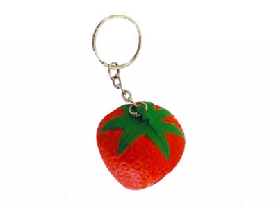 Mini Strawberry Stress Ball Keyrings