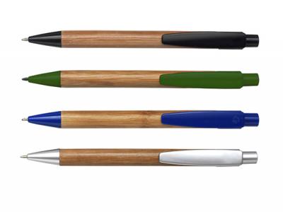 Plastic Pens With Bamboo Barrel
