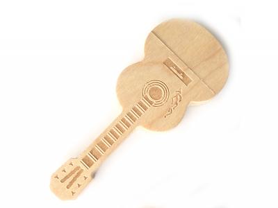 Wood Guitar Shaped USB Sticks (4GB)