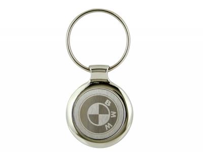 Satin Metal Round Keyrings
