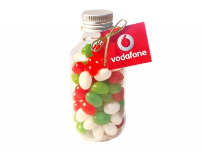 Corporate Coloured Mini Jelly Bean Jars (100g)