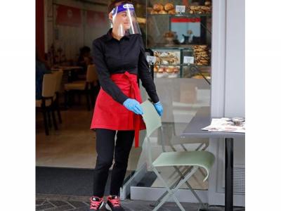 Kunststoff-Gesichtsschutz in voller L&auml;nge