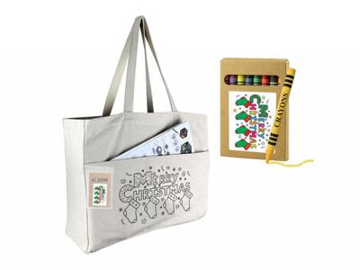Colouring In Cotton Canvas Shopper Bags (12oz)