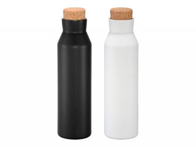 48 Hour Cooling Copper Vacuum Bottles With Cork Look Lids (590ml)