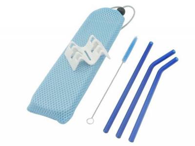Glass Straw And Brush Sets In Pouch (4Pcs)