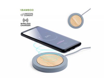 竹と石灰石のセメントワイヤレス充電器