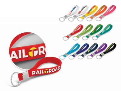 Silikonband Schl&uuml;sselanh&auml;nger - gepr&auml;gt