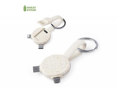Weizenstroh USB Sync Ladeger&auml;t Schl&uuml;sselringe