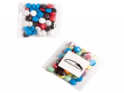 Corporate Coloured Chocolate Bean Bags (50g)