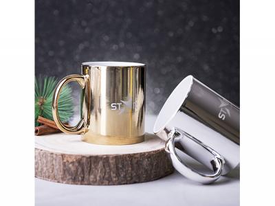 Gold & Silver Ceramic Mugs (350ml)