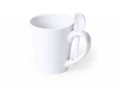 Full Colour Printed Ceramic Mugs With Spoon (350ml)