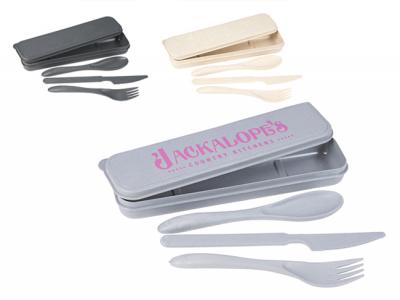 Eco Bamboo Cutlery Sets In Travel Case