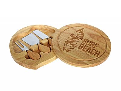 Rubber Wood Cheese Board Sets