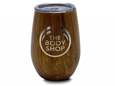 Reusable Vacuum Cups With Wooden Finish (230ml)