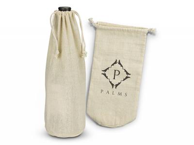 Emilia Cotton Bottle Drawstring Gift Bags (120gsm)