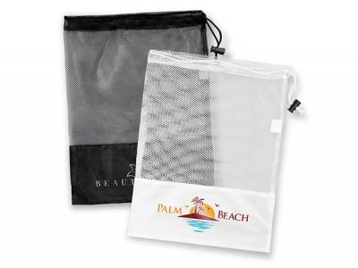 Mesh-Taschen mit Kordelzug