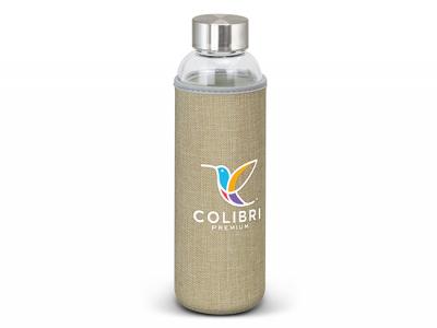 Hayley Glass Drink Bottles With Natural Sleeve (600ml)
