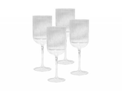 Fluted Wine Glasses (380ml) - Set of 4