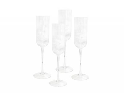 Gerippte Champagnergl&auml;ser (200ml)