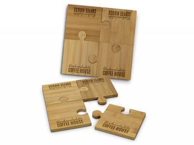 エコバンブーパズルコースターセット
