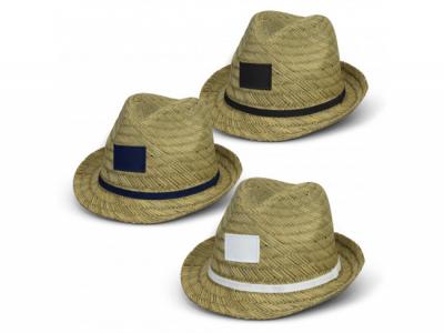 Classic Straw Hats with Coloured Polyester Ribbon