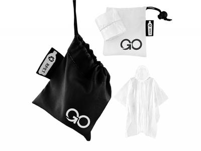 Wiederverwendbarer Poncho mit Tasche