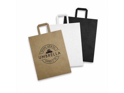 Extra Large Portrait Flat Handle Paper Bags (406mm x 305mm)
