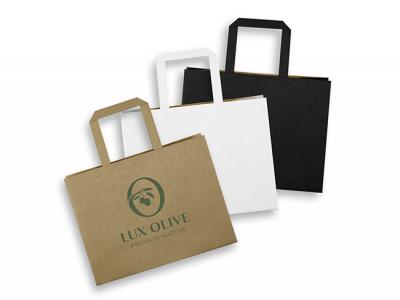 Medium Landscape Flat Handle Paper Bags (196mm x 248mm)