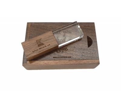 USBフラッシュドライブ（ウッド＆クリスタル）