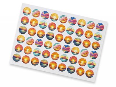 ステッカーシート（26mm円形）-マット-A4シート